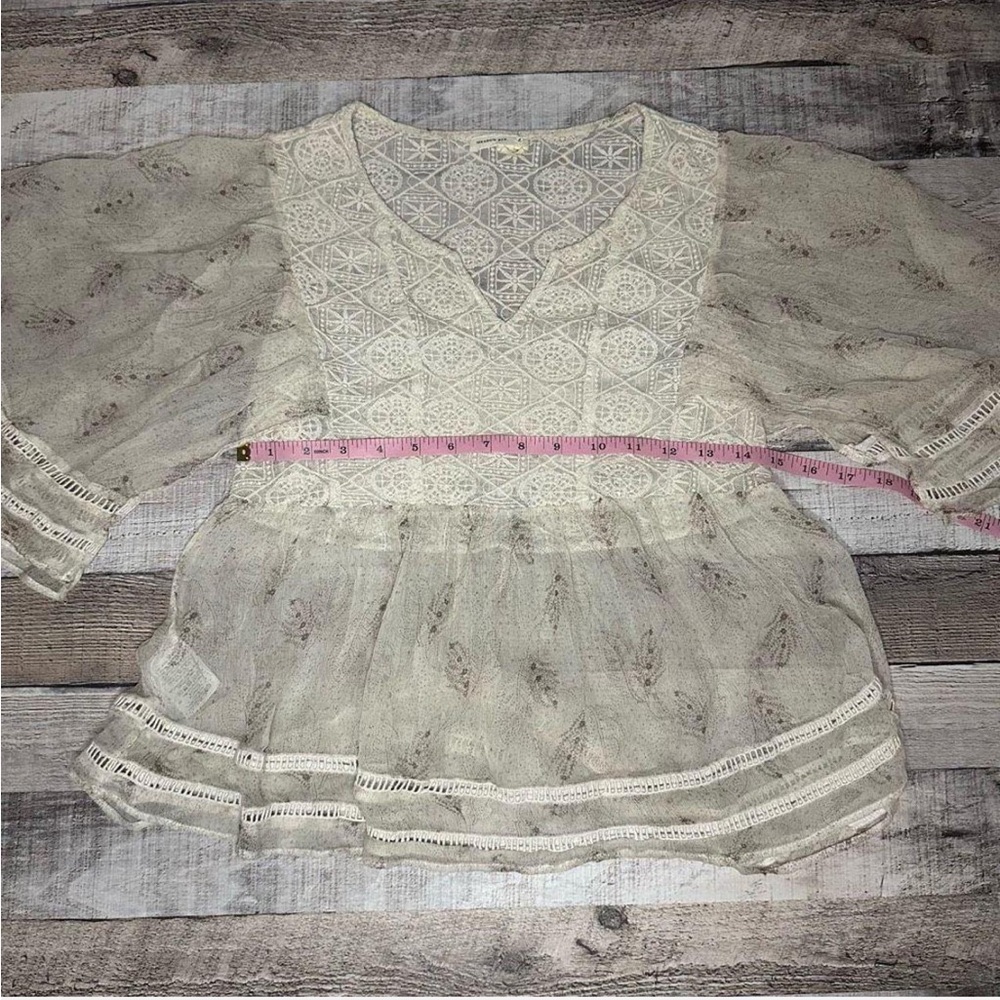 NWT Anthropologie Meadow Rue Aeris Silk Peasant Prairie Blouse Size XS - Picture 3 of 7